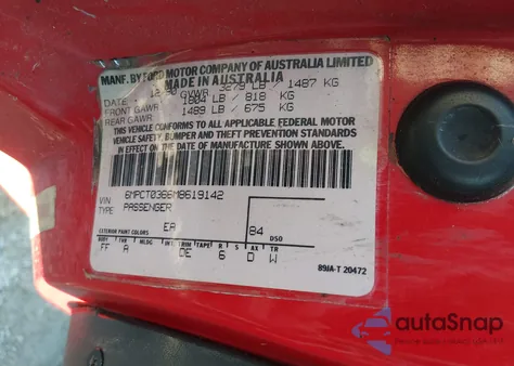 1991 Mercury Capri Xr2 z USA, uszkodzony, nr VIN 6MPCT0366M8619142